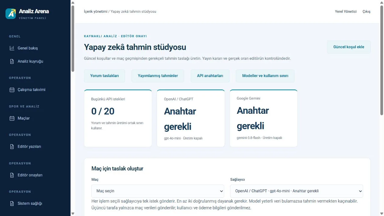 Yapay zekâ taslaklarını hazırlayın ekranı